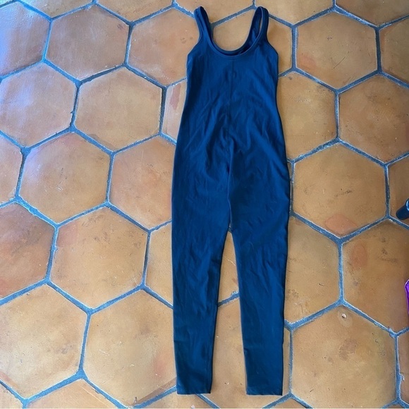 Electric and Rose Fitted Bodysuit Jumpsuit In Onyx Black Size Small S USA Made - Picture 4 of 7